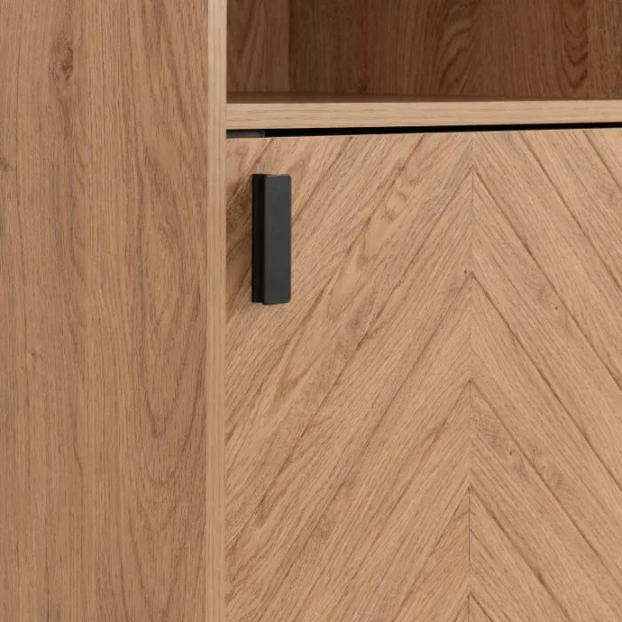 Leon 2 Drawer 2 Shelf Cabinet - Medium O | Murphy Furniture