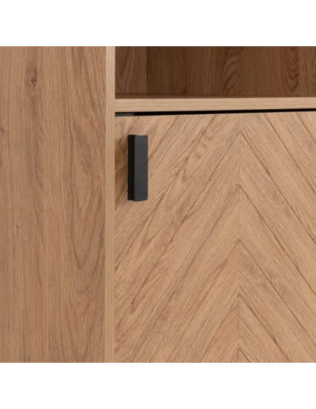 Leon 2 Drawer 2 Shelf Cabinet - Medium O | Murphy Furniture