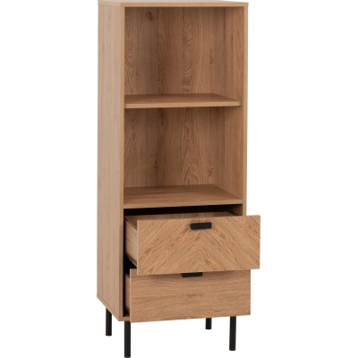 Leon 2 Drawer 2 Shelf Cabinet - Medium O | Murphy Furniture