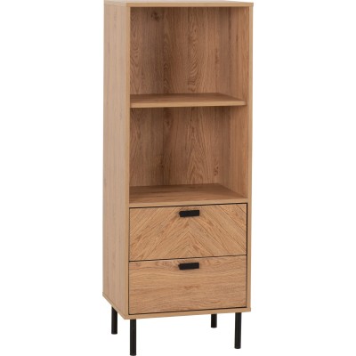 Leon 2 Drawer 2 Shelf Cabinet - Medium O | Murphy Furniture