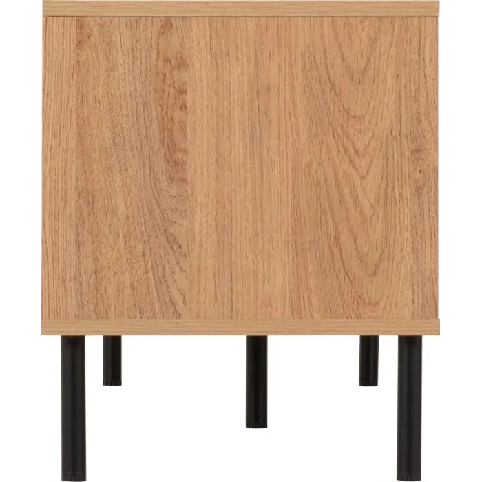 Leon 2 Door TV Unit - Medium Oak Effect | Murphy Furniture