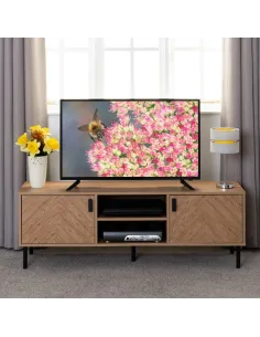 Leon 2 Door TV Unit - Medium Oak Effect | Murphy Furniture