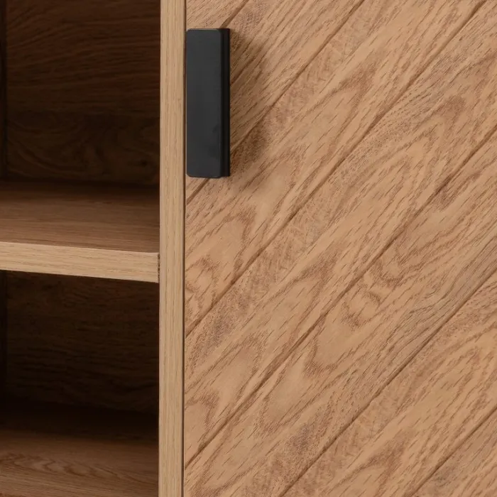 Leon 2 Door TV Unit - Medium Oak Effect | Murphy Furniture