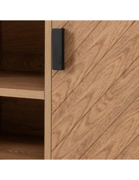 Leon 2 Door TV Unit - Medium Oak Effect | Murphy Furniture