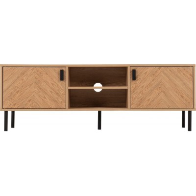 Leon 2 Door TV Unit - Medium Oak Effect | Murphy Furniture
