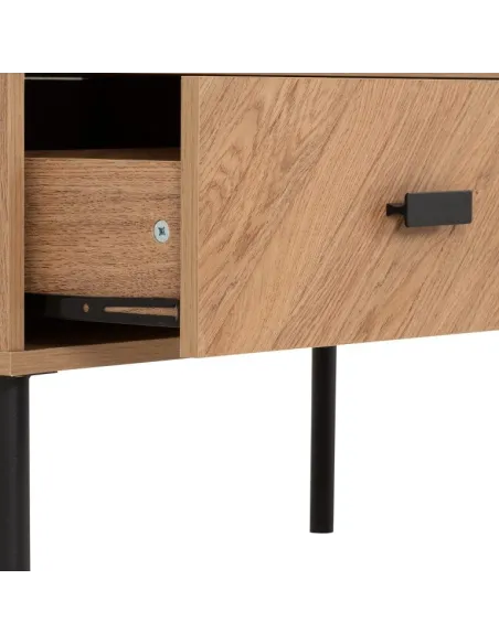 Leon 2 Drawer Coffee Table - Medium Oak | Murphy Furniture