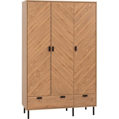Leon 3 Door 2 Drawer Wardrobe - Medium O | Murphy Furniture