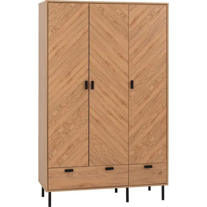 Leon 3 Door 2 Drawer Wardrobe - Medium O | Murphy Furniture