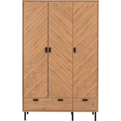 Leon 3 Door 2 Drawer Wardrobe - Medium O | Murphy Furniture
