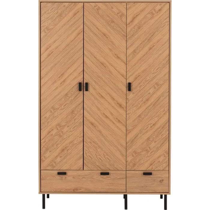 Leon 3 Door 2 Drawer Wardrobe - Medium O | Murphy Furniture