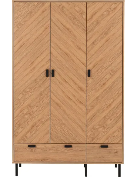 Leon 3 Door 2 Drawer Wardrobe - Medium O | Murphy Furniture