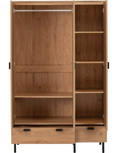 Leon 3 Door 2 Drawer Wardrobe - Medium O | Murphy Furniture