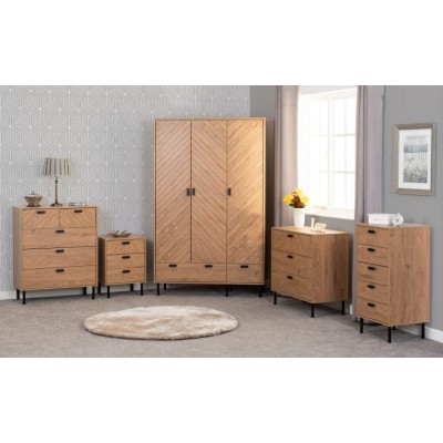 Leon 3 Door 2 Drawer Wardrobe - Medium O | Murphy Furniture