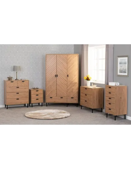 Leon 3 Door 2 Drawer Wardrobe - Medium O | Murphy Furniture