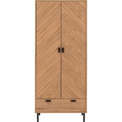 Leon 2 Door 1 Drawer Wardrobe - Medium O | Murphy Furniture