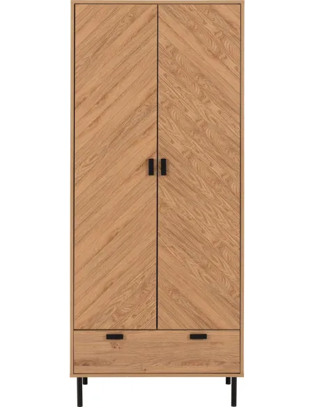 Leon 2 Door 1 Drawer Wardrobe - Medium O | Murphy Furniture