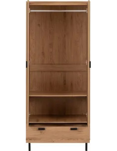 Leon 2 Door 1 Drawer Wardrobe - Medium O | Murphy Furniture 2