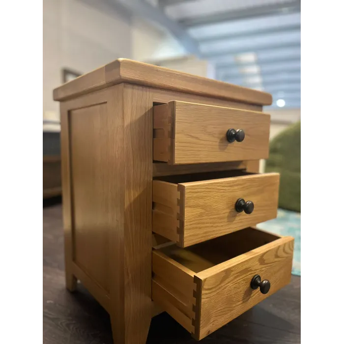 Lancaster 3 Drawer Bedside Locker - Soli | Murphy Furniture