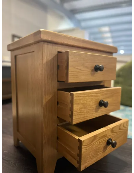 Lancaster 3 Drawer Bedside Locker - Soli | Murphy Furniture