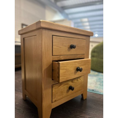 Lancaster 3 Drawer Bedside Locker - Soli | Murphy Furniture