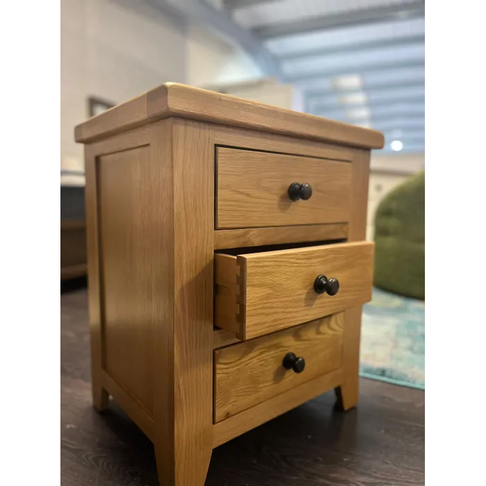 Lancaster 3 Drawer Bedside Locker - Soli | Murphy Furniture