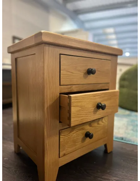 Lancaster 3 Drawer Bedside Locker - Soli | Murphy Furniture