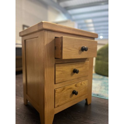 Lancaster 3 Drawer Bedside Locker - Soli | Murphy Furniture