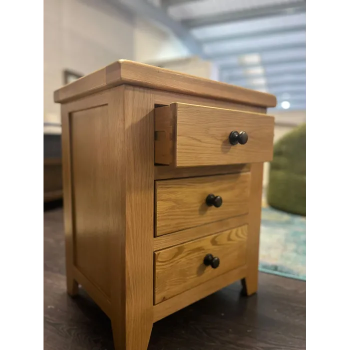 Lancaster 3 Drawer Bedside Locker - Soli | Murphy Furniture