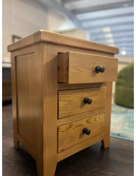 Lancaster 3 Drawer Bedside Locker - Soli | Murphy Furniture