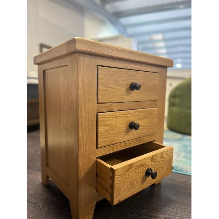 Lancaster 3 Drawer Bedside Locker - Soli | Murphy Furniture