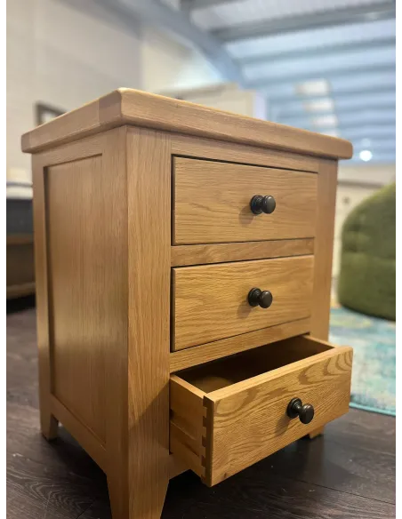 Lancaster 3 Drawer Bedside Locker - Soli | Murphy Furniture