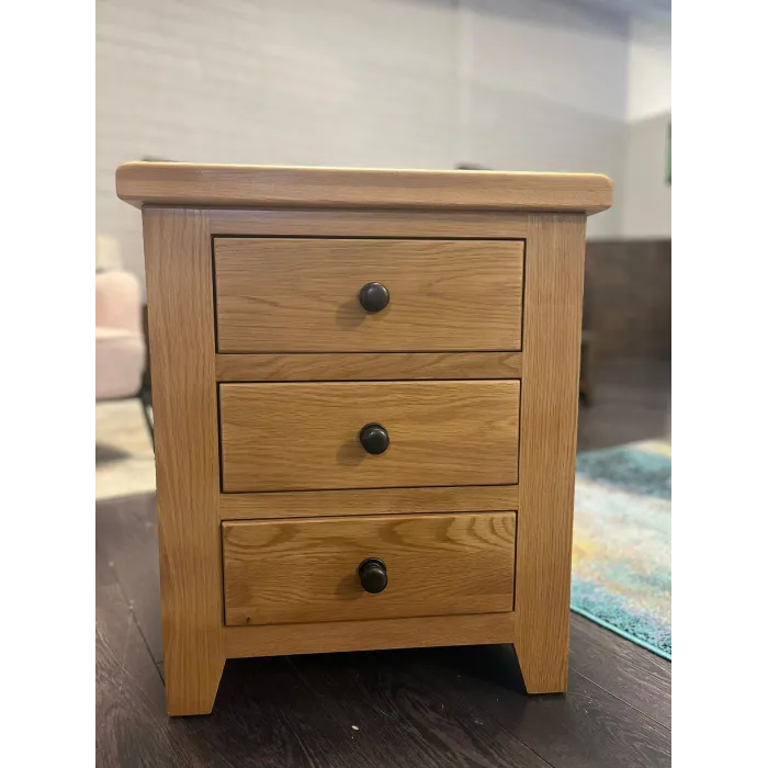Lancaster 3 Drawer Bedside Locker - Soli | Murphy Furniture