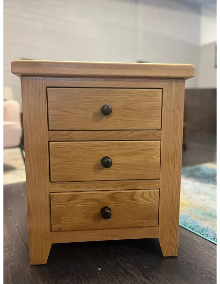 Lancaster 3 Drawer Bedside Locker - Soli | Murphy Furniture