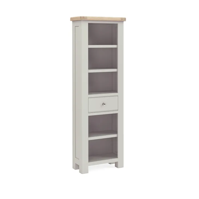 Marbury Slim Bookcase - Light Grey | Murphy Furniture
