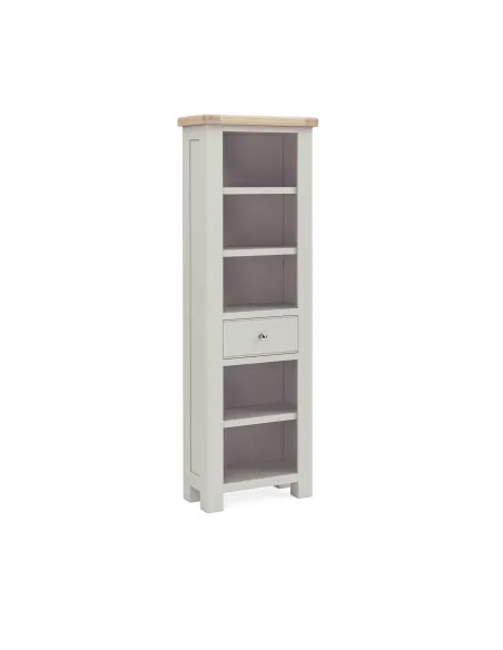 Marbury Slim Bookcase - Light Grey | Murphy Furniture