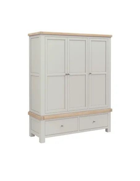 Marbury Triple Wardrobe - Light Grey | Murphy Furniture