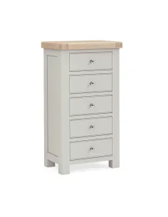 Marbury Tall Boy Chest - Light Grey | Murphy Furniture