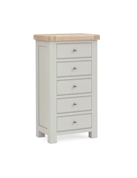 Marbury Tall Boy Chest - Light Grey | Murphy Furniture
