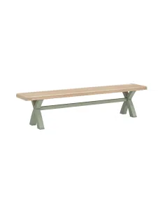 Marbury Cross Leg Dining Bench - Sage | Murphy Furniture