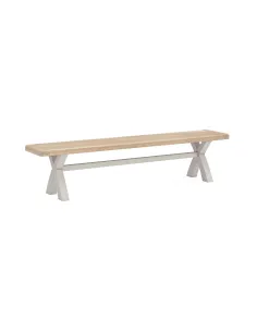 Marbury Cross Leg Dining Bench - Light G | Murphy Furniture