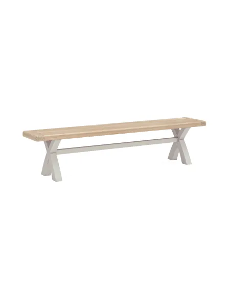 Marbury Cross Leg Dining Bench - Light G | Murphy Furniture