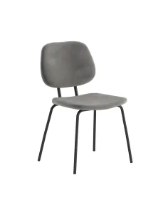 Taris Dining Chair - Grey Velvet | Murphy Furniture