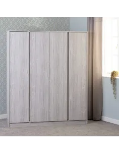 Malvern 4 Door Wardrobe - Urban Snow | Murphy Furniture