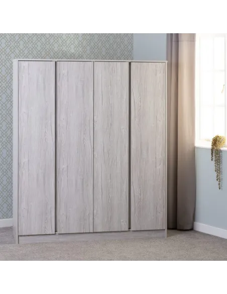 Malvern 4 Door Wardrobe - Urban Snow | Murphy Furniture