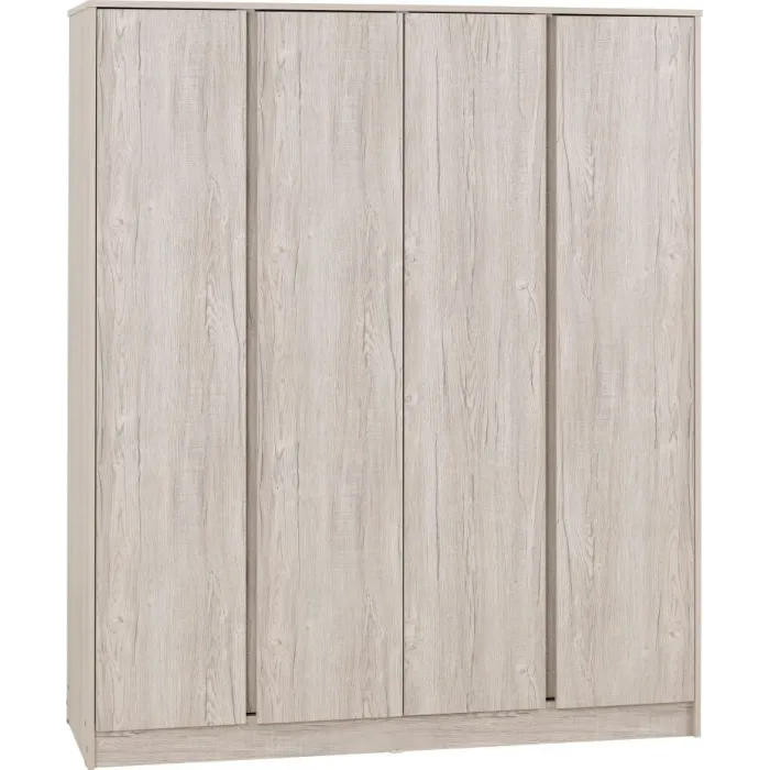 Malvern 4 Door Wardrobe - Urban Snow | Murphy Furniture