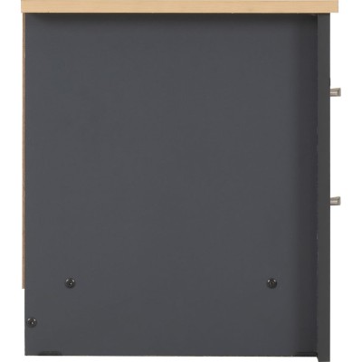 Portland 2 Drawer Bedside Locker - Grey/ | Murphy Furniture
