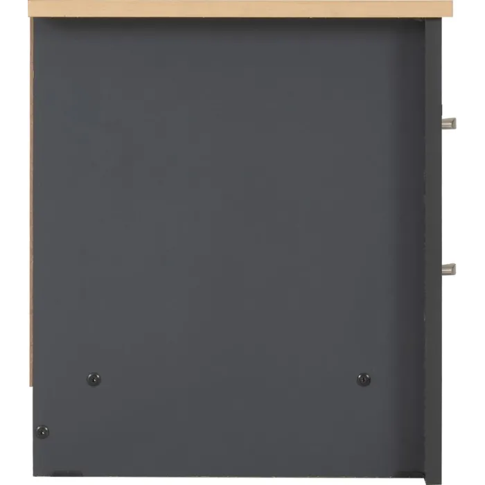 Portland 2 Drawer Bedside Locker - Grey/ | Murphy Furniture
