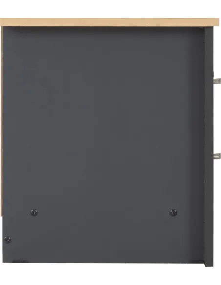 Portland 2 Drawer Bedside Locker - Grey/ | Murphy Furniture