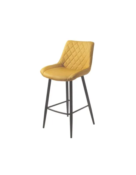 Silvia Bar Stool - Yellow PU | Murphy Furniture