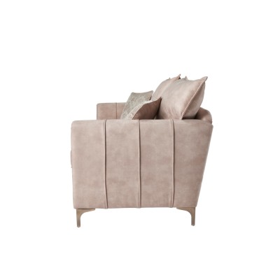 Pembrooke 3 Seater Fixed Sofa - Sand Fab | Murphy Furniture